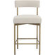 Seneca 36.5 inch Antique Brass / Danny Ivory Counter Stool